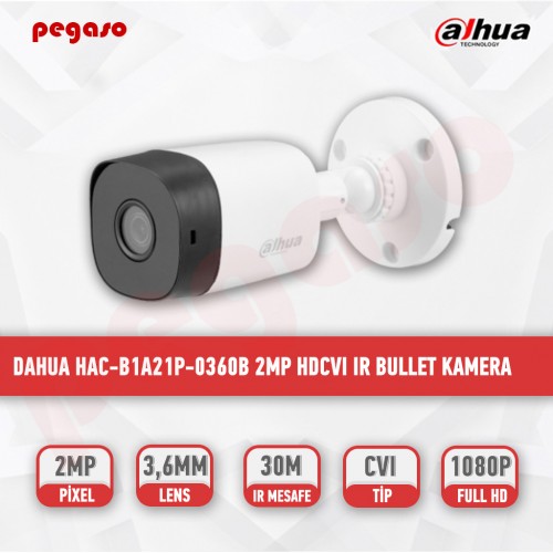 DAHUA HAC-B1A21P-0360B 2MP HDCVI IR BULLET KAMERA DAHUA 