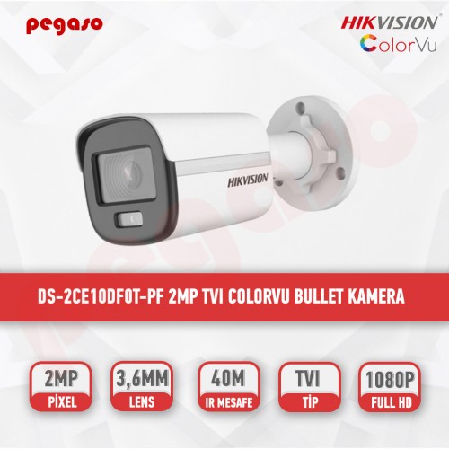 HIKVISION DS-2CE10DF0T-PF 2MP AHD ColorVu Bullet Kamera