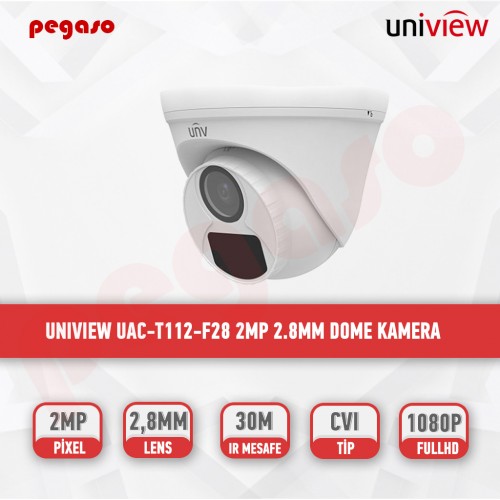 UNIVIEW UAC-T112-F28 2MP 2.8MM DOME KAMERA