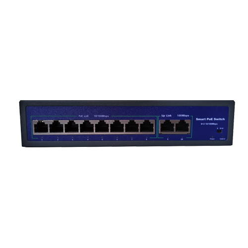 PEGASO 8 Port POE + 2 Port 100 Megabit Uplink  10/100 Switch