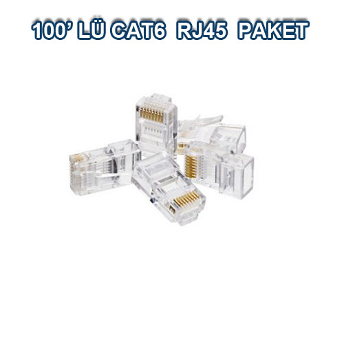 100 ADET CAT6 RJ45 KONNEKTÖR